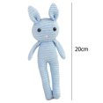 thumbnail image 3 of Conejito de peluche de ganchillo, muñeco de peluche de punto de algodón suave (azul) Likrtyny Para estrenar, 3 of 8