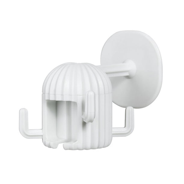 Monstrate Colgador portátil desmontable autoadhesivo impermeable sin costuras gancho giratorio de 360 grados estante de extensión de Accesorios de baño Blanco