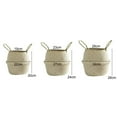 thumbnail image 3 of Foldable Handmade Storage Basket Folding Wicker Rattan Seagrass Belly Straw Garden Flower Pot Planter Laundry Basket, 3 of 6