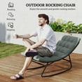 thumbnail image 4 of Outsunny Outdoor Rocking Chair Set w/ Cushion, Mesh Patio Chair, Dark Grey, 4 of 10