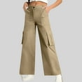 thumbnail image 6 of Women's Y2K Cargo Pants: High Waist Wide-Leg Tactical Pants with 6 Pockets - Lightweight Streetwear Hiking Fashion, 6 of 8