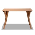 thumbnail image 3 of Baxton Studio Sahar Mid-Century Modern Transitional Walnut Brown Finished Wood Dining Table, 3 of 8