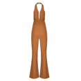 thumbnail image 4 of Ketyyh-chn99 Elegant Jumpsuits for Women Long Sleeve Bodysuit Jumpsuit Tops Bodycon Full Length Long Pants Casual Flare Jumpsuits for Women Yellow,2XL, 4 of 5