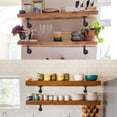 thumbnail image 2 of Floating Shelf Bracket,Industrial Pipe Shelf Brackets Iron L for 8 10 12 14 inches Board - 4 Pcs, 2 of 8