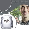 thumbnail image 4 of Bewildely Vaso de agua de vidrio de dibujos animados bonitos de doble capa de repuesto para niños aislamiento térmico resistente al calor Utensilios de cocina Tipo 2, 4 of 6