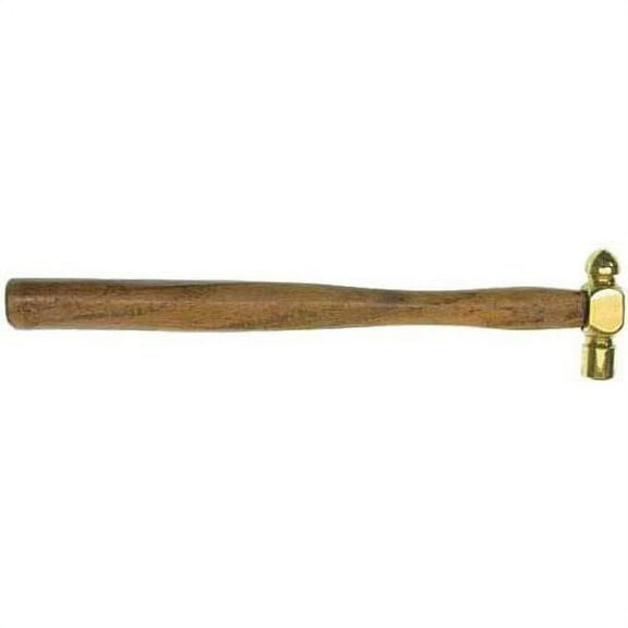 ARTESIA TOOL 10" 25.4 cm Brass Ball Pein Hammer  1/2" 1.27 cm Striking Surface  Spark-Free  Solid Wood Handle  Ideal for Jewelers & Metal Crafting
