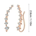 thumbnail image 3 of hanxiulin fashion of 7 diamonds star flashing diamond stud earrings sweet diamond seven star earrings, 3 of 7