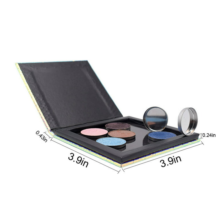Magnetic Eyeshadow Makeup Palette Empty - Large Organizer Pallete Case with  Magnet Stickers, Mirror for Eye Shadow, Blush, Bronzer Pans, Extra Deep for  Dome Pans 