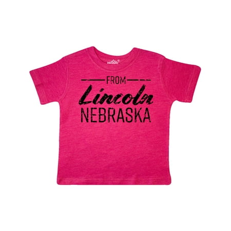 

Inktastic From Lincoln Nebraska in Black Distressed Text Gift Toddler Boy or Toddler Girl T-Shirt