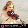 thumbnail image 2 of Clavier Acoustique Mat 4/4 Violon Fiddle Blanc Pin avec Étui de Transport Tuner Cordes Rose, 2 of 7