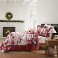 thumbnail image 6 of 3 PCS Vintage Christmas Patchwork Quilt Set – Reversible Holiday Bedspread, 6 of 13