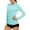 SkyBlue, variant on Women's Long Sleeve Swim Shirts Rash Guard Shirts UPF 50+ Sun Protection Quick Dry Hiking T-Shirt Athletic Workout Running Tops Shirts SkyBlue L