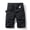 Black, variant on LYMAYTER Men's Cargo Shorts Washed Workwear Casual Loose Fit Multi-Pocket Travel Hiking 30-38