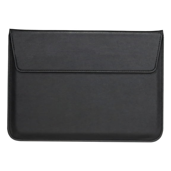 GJX Laptop Sleeve,Pu Leather Case for Mac Book,13 Inch Solid Color Laptop Bag for Women,Black