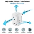 thumbnail image 2 of Convertidor de voltaje Mapambo de 220 V a 110 V con 2 puertos USB Europa, 2 of 7