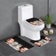 thumbnail image 1 of Sobrenatural Juego de 3 alfombras de baño de coral fleece: tapete de baño + alfombra de inodoro en forma de U + funda de tapa de inodoro en forma de O, 1 of 6