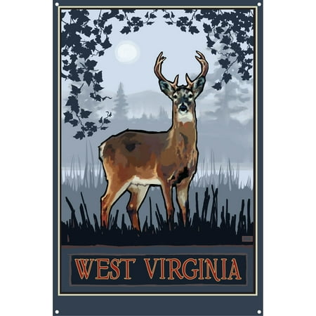 West Virginia Whitetail Deer Bushes Metal Art Print by Joanne Kollman (12