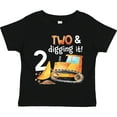 thumbnail image 3 of Inktastic Two and Digging It Bulldozer 2nd Birthday Boys or Girls Toddler T-Shirt, 3 of 5