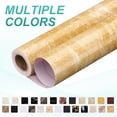 thumbnail image 3 of Uxcell Wood Grain Wallpaper Border 4" x 16.4ft Textured Frame Sticker, Yellow Stone, 3 of 7