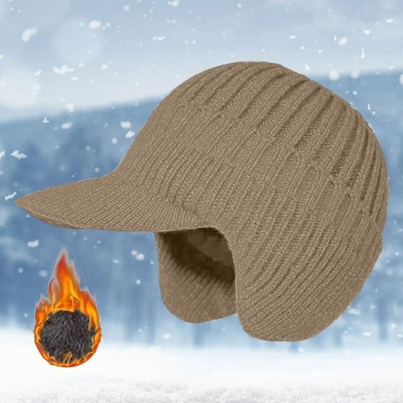 Winter Hat With Ear Thermal Knit For And Extreme Cold Weather Lined Outdoor Ski Cap Windproof Trapper Hat For Adults