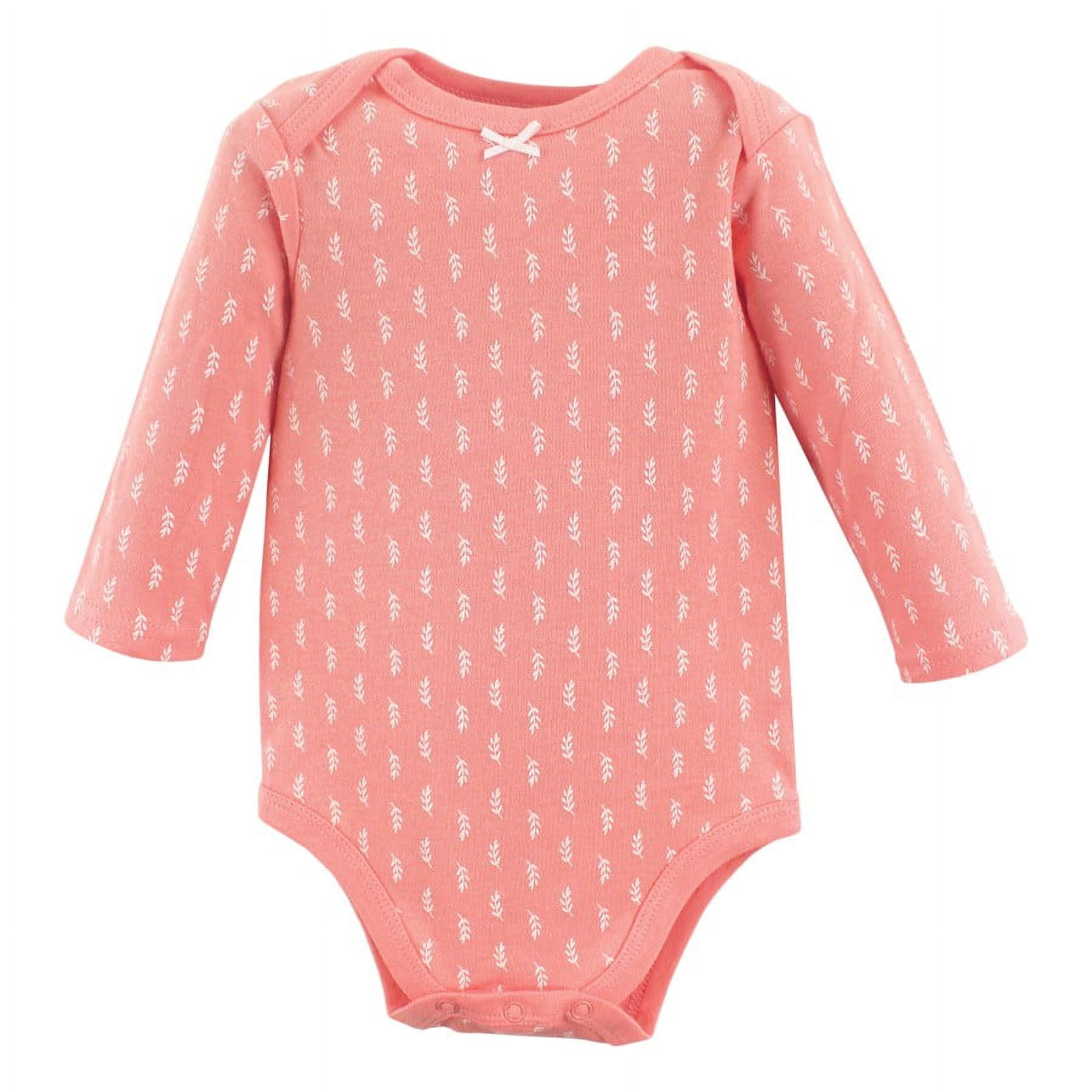 Hudson Baby Cotton Long-Sleeve Bodysuits, 3-Pack, Newborn- 24 Months