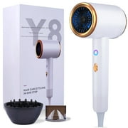 Ionic Hair Dryer, 2100W Professional Blow Dryer, Negative Ion Technolog Drying with 3 Heating, 2 Speed, 2 Nozzle for Home Salon Travel