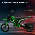 thumbnail image 5 of Aosom 24V 350W Electric Dirt Bike, up to 15 MPH w/ Twist Grip, Green, 5 of 10