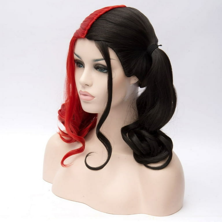 Blue And Pink Harley Wig Harley Quinn Wig With Accessories - Suicide Squad Halloween Cosplay Costume Hair Harley Quinn Doll Clothes - Foto 8