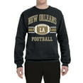 thumbnail image 2 of City of New Orleans NO American Football Fantasy Fan Sports Unisex Crewneck Graphic Sweatshirt, Black, Medium, 2 of 3