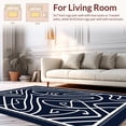 thumbnail image 2 of ODIKA 4' x 6' Machine Washable Non-Slip Area Rug, Abstract Maze High Traffic Rug, Blue, 445002, 2 of 7