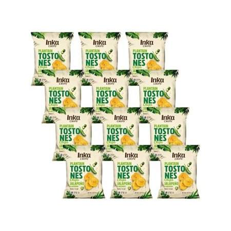 Inka Jalapeño Flavored Tostones Chips, Gluten Free, Non GMO, 4 Ounces (Pack Of 12)