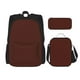 thumbnail image 1 of Disketp Brown Mochila Estampada de Gran Capacidad con Lonchera y Estuche, Set de 3 Piezas para Estudiantes, 1 of 7