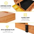 thumbnail image 6 of Aivituvin 47" Wooden Sandbox for Kids with Lid Cover Outdoor Play 2 Bench Seats Toy Bin Storage, 6 of 13