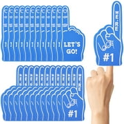 24 Pcs Mini Foam Fingers, We're #1 Sport Fan Foam Finger for Sports Hand Themed Party, Foam Hand Fingers Cheerleader Gifts for Basketball Baseball Soccer Football Sporting Event (Blue) AC2