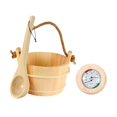 thumbnail image 3 of Cubo y cucharón para sauna, accesorios para sauna, estable, de alta calidad, multifuncional, de alta calidad con termómetro e higrómetro, cubo de made, 3 of 8