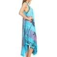 thumbnail image 3 of Sakkas Tasanee Caftan Tank Dress / Cover Up - Turquoise - One Size, 3 of 5