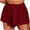 Red, variant on Uaswgudfs Women's Flowy Summer Casual Shorts – High Waist, Ruffled Hem & Chiffon Elastic Comfort Army Green L