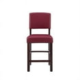 thumbnail image 3 of Linon FBA_ Monaco Tabouret, 24 Pouces, Rouge Foncé, 17.75 Pouces L x 19.5 Pouces P x 38 Pouces h, Espresso, 3 of 10