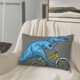 thumbnail image 5 of Rateoe Fun Riding Dinosaur Pattern Pillow Covers with Invisible Zipper(Pillows are not Included) Standard Pillowcases-20"x30", 5 of 6