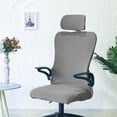 thumbnail image 6 of Office Chair Seat Covers for Office Gaming Chair Swivel Computer Desk Chairs Grey, 6 of 9