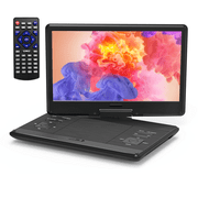 16.9'' Rechargeable Portable DVD Player for Car with 14 Swivel Screen and Remote Control, Support USB TF Card 1080P-Black