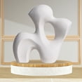 thumbnail image 4 of 2 piezas modernas estatuas de para el hogar de Centerpeice, escultura de estatua de cerámica irregur de arte abstracto para decoración Sunnimix escultura abstracta, 4 of 8