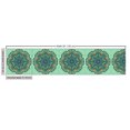 thumbnail image 2 of Ethnic Upholstery Fabric by the Yard, Abstract Flower Arrangement Mandala Style Nature Elements Vibrant, Decorative Fabric for DIY and Home Accents, Pale Yellow Turquoise by Ambesonne, 2 of 4