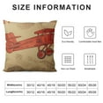 thumbnail image 5 of Nawypu Throw Pillow Covers Plane Airplane Vintage Clouds Travel Sketch Biplane Adventure Retro Design Dirty Cushion Square Pillowcase for Winter Home Decorative, 5 of 5