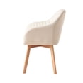 thumbnail image 2 of MOJAY Velvet Dining Chairs with Wooden Legs, Set of 2, White, 2 of 7