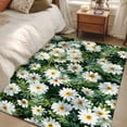 thumbnail image 4 of 2.7'x5' Area Rugs, Spring Daisy Indoor Outdoor Area Rug for Living Room Bedroom, Country Flowers Green Leaves Rustic Botanical Washable Bathroom Rugs Kitchen Floor Carpet Mats Home Decor Aesthetic, 4 of 8