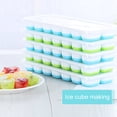thumbnail image 3 of ZenCart Silicone Ice Cube Tray with Lid 14 Cubes Easy Release Stackable Ice Mold for Cocktails Coffee Juice Whiskey Ice Drink Maker, 3 of 8