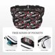 thumbnail image 5 of Fotbe Vintage Skull Casino Cangurera Cuadrada con Estampado de Doble Capa, Bolsa de Cintura Ajustable Mini para Hombres y Mujeres, 5 of 9