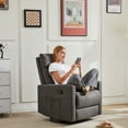 thumbnail image 2 of GIANNA Glider Rocker Recliner Chair with Adjustable Backrest and Footrest, Grey, 2 of 7