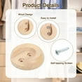 thumbnail image 3 of 12Pack Wooden Closet Rod Holders, Rod Brackets Support with Screws for 30mm Rods, 3 of 6